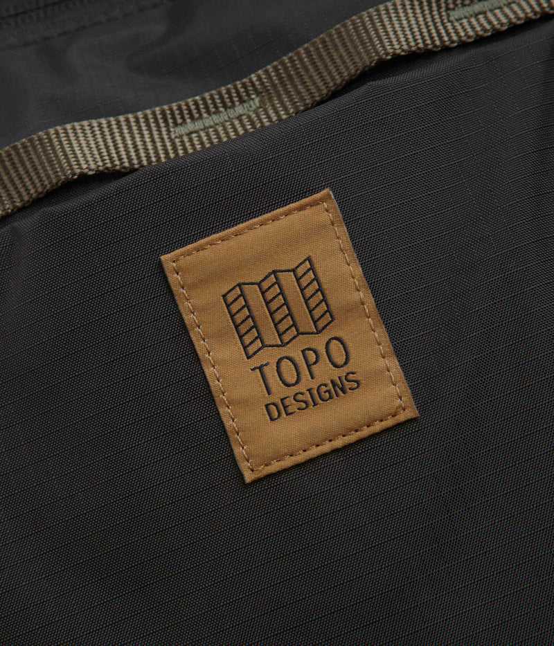 Topo Designs Mountain Cross Bag in Black and Neutral