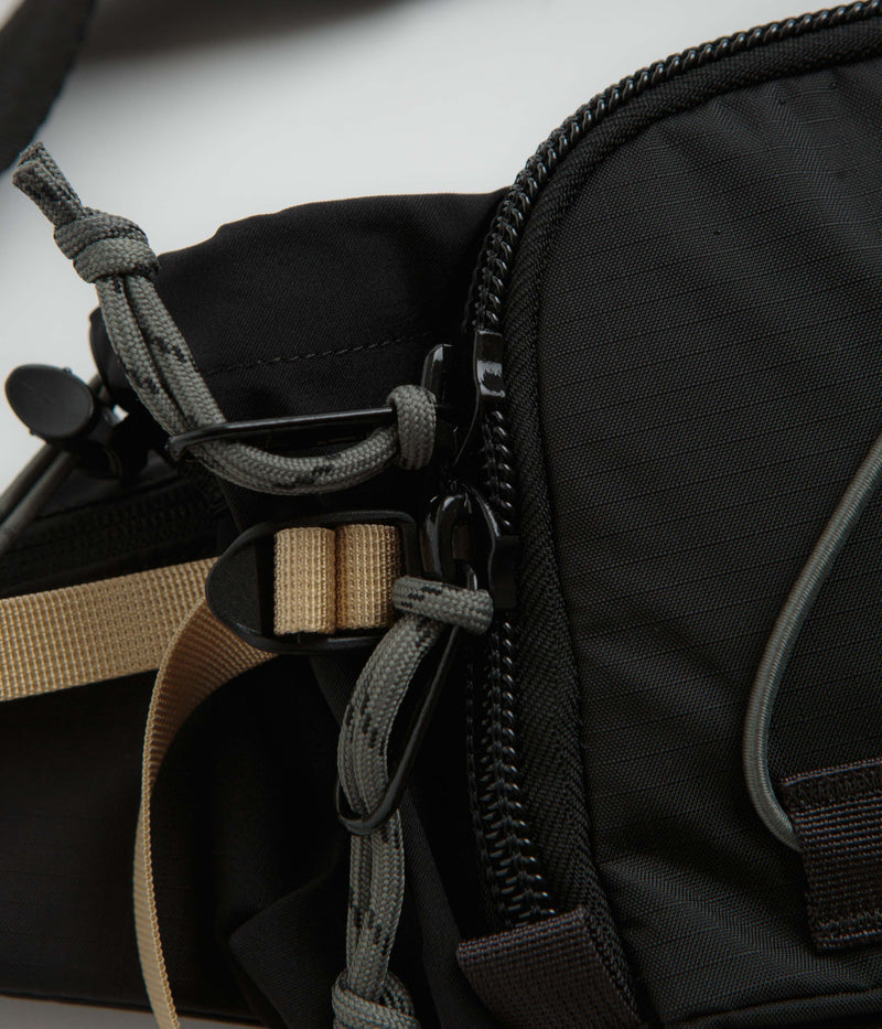Topo Designs Mountain Hydro Hip Pack in Black and Neutral