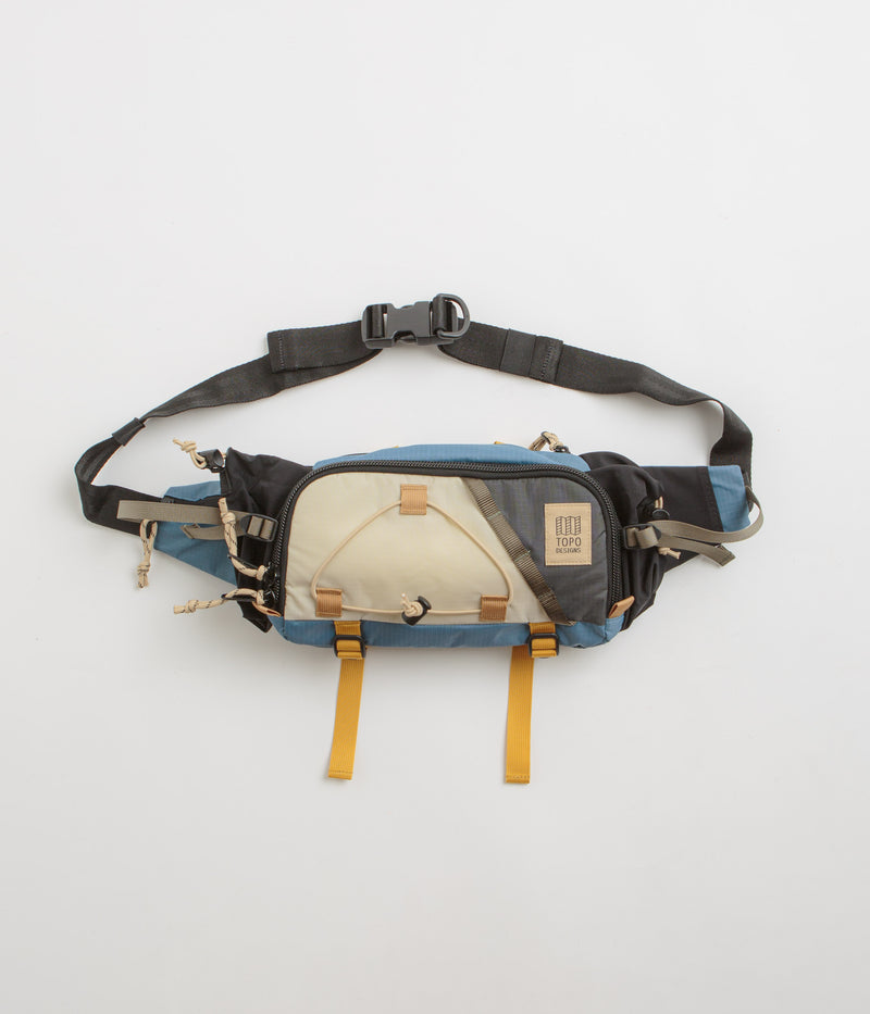 Topo Designs Mountain Hydro Hip Pack in Stone Blue and Bone White