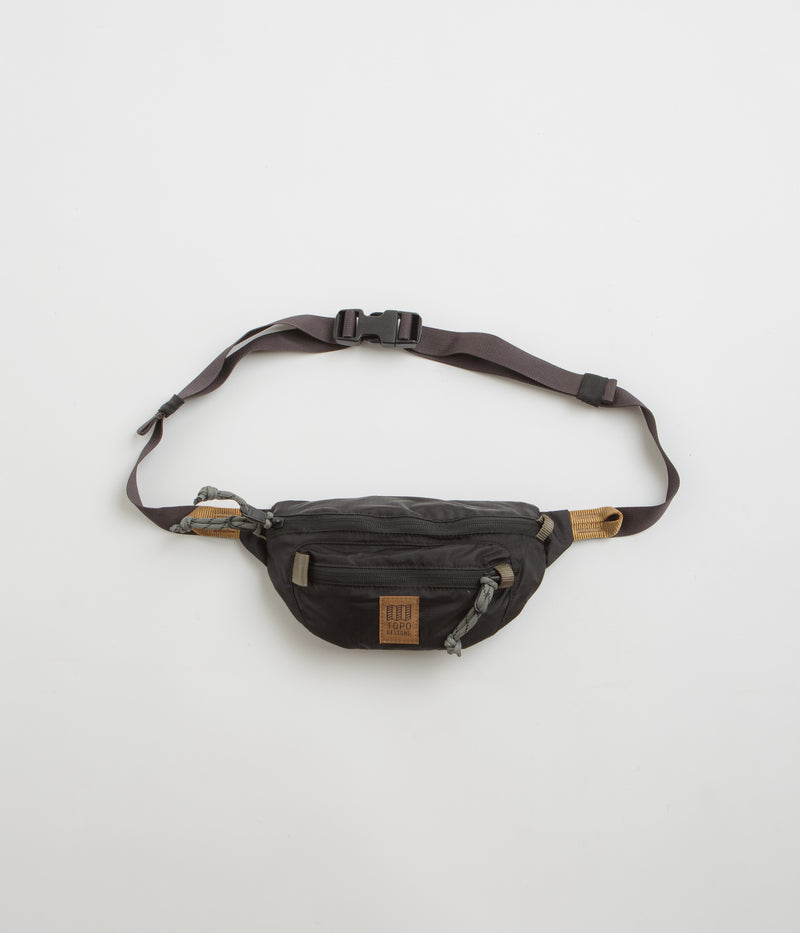 Topo Designs Mountain Waist Pack in Black and Neutral