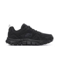 Men's black lace-up sport sneaker with cushioned sole and Skechers logo