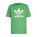 Green men's adidas Trefoil graphic t-shirt, crew neck short sleeves