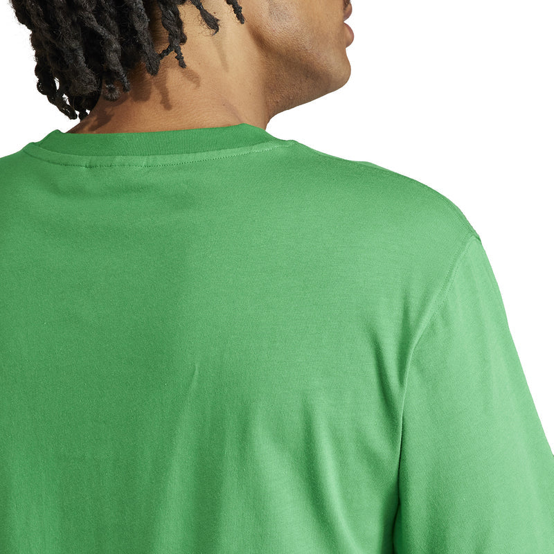 Green crew-neck t-shirt back panel, short sleeves