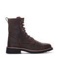 Men's Tuffy dark brown lace-up steel-toe work boot with square toe