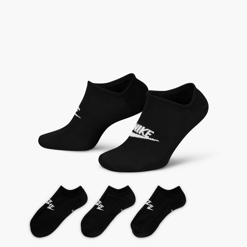 Unisex Everyday Cushioned Training Ankle Socks (3 Pairs) in Black/White
