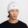 Unisex Peak Futura Beanie in White/Black