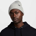 Unisex Peak Tall Cuff Futura Beanie in Dk Grey Heather