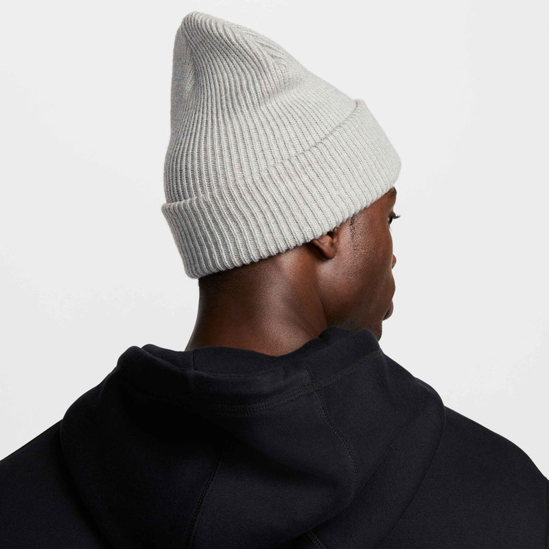 Unisex Peak Tall Cuff Futura Beanie in Dk Grey Heather