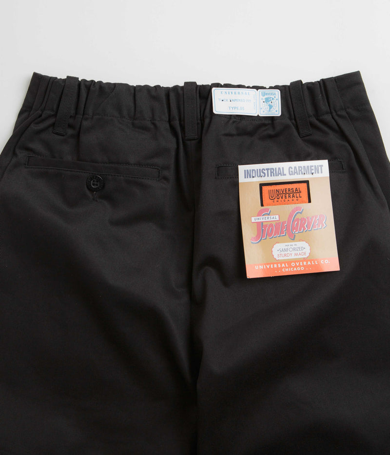 Universal Overall Type.05 Tuck Tapered Pants in Black