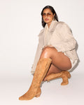 URSON EXTENDED CURVE - DARK TAN SUEDE-Boots-Billini-BILLINI USA