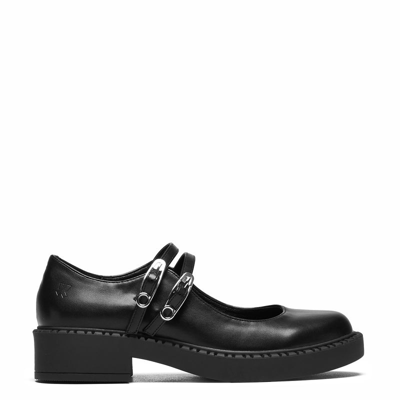 Vagar Safetyecom Black Mary Janes low heel - Side View