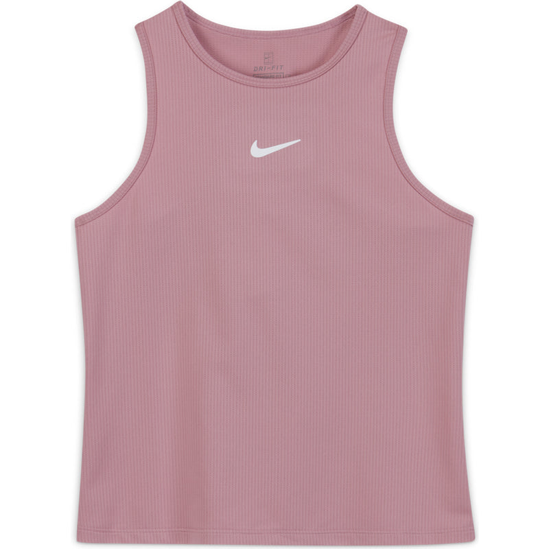 Victory Big Kids' (Girls') Dri-FIT Tennis Tank in Elemental Pink/(White)