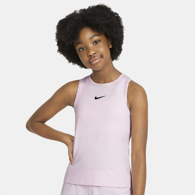 Victory Big Kids' (Girls') Dri-FIT Tennis Tank in Regal Pink/(Black)