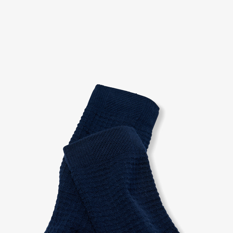 Waffle Cloud Crew Socks - Indigo