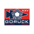 GORUCK 9/11 D.C. Tough event patch with Pentagon outline and arrow, red and blue design