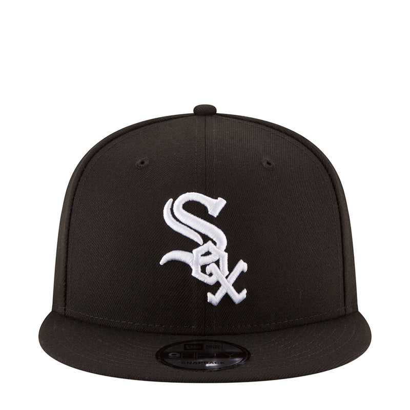 Black baseball cap with white Sox logo and adjustable back strap