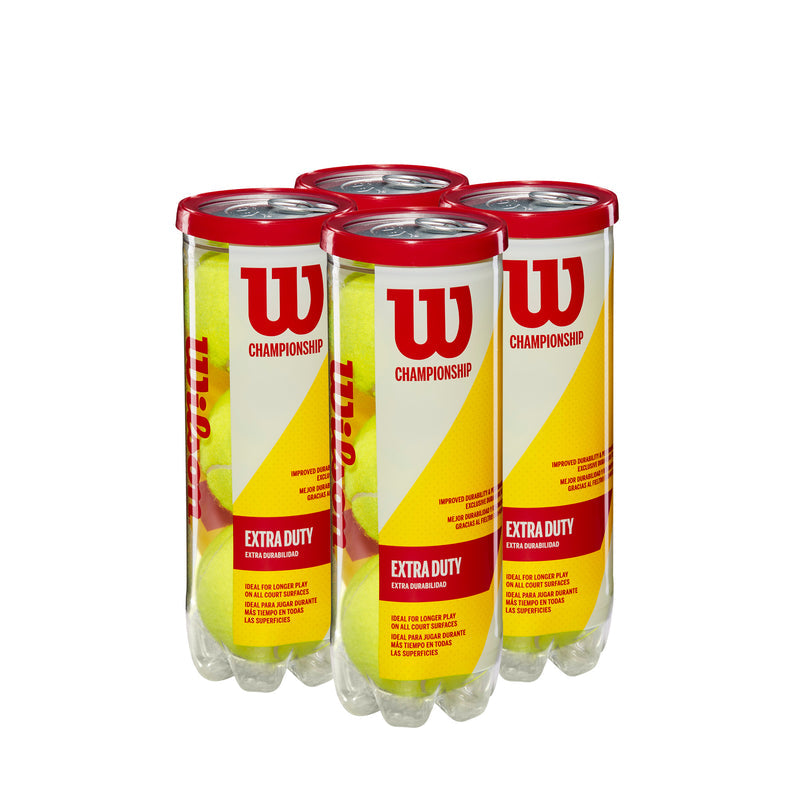 Wilson Championship Extra Duty - 3 Tennis Ball Can (4-Pack)