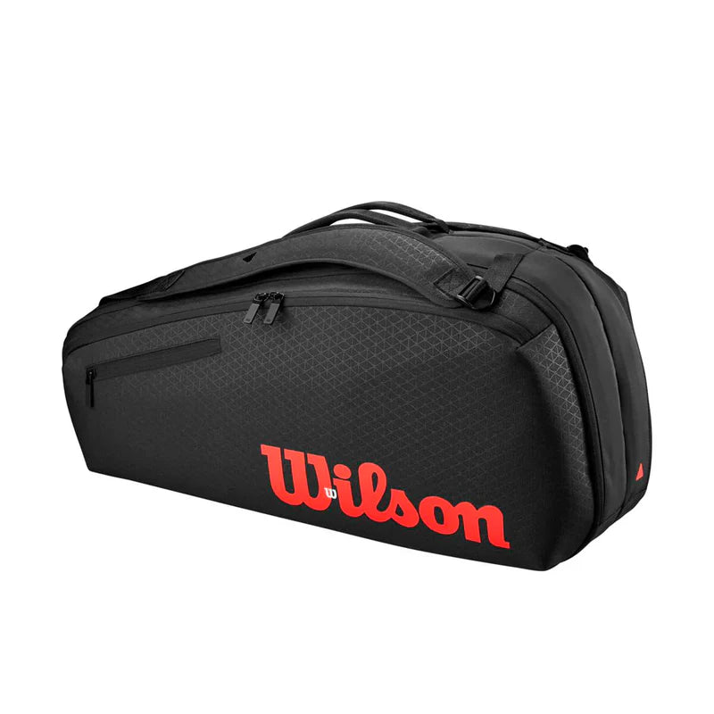 Wilson Clash 6pk Tennis Racquet Bag v3 in Black/Infrared