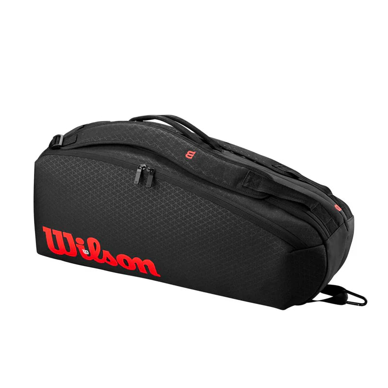 Wilson Clash 6pk Tennis Racquet Bag v3 in Black/Infrared