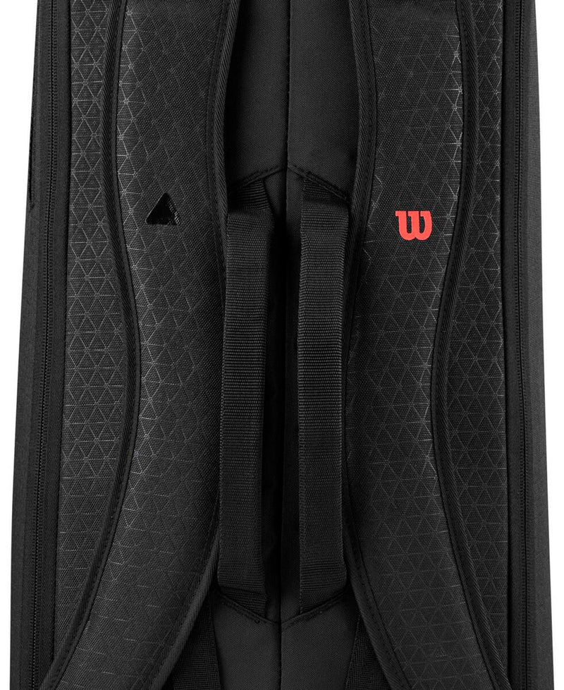 Wilson Clash 6pk Tennis Racquet Bag v3 in Black/Infrared