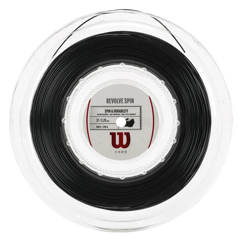 Wilson Revolve Spin 17 Tennis String Reel in Black