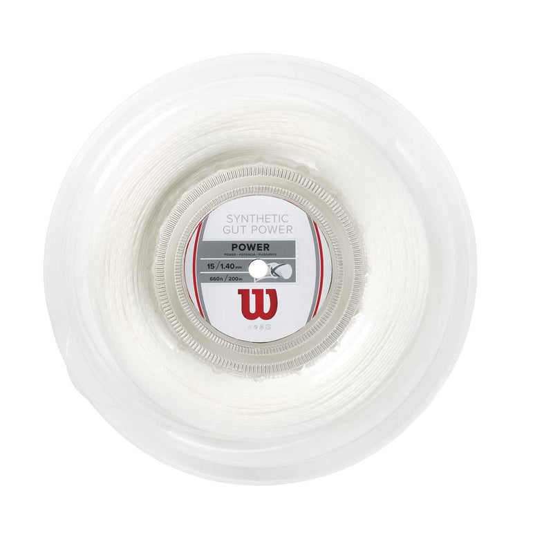 Wilson Synthetic Gut Power Tennis String Reel - White