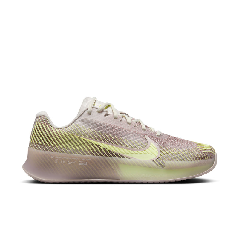 Women's Air Zoom Vapor 11 Premium Shoes in PHANTOM/BARELY VOLT-PLATINUM VIOLET