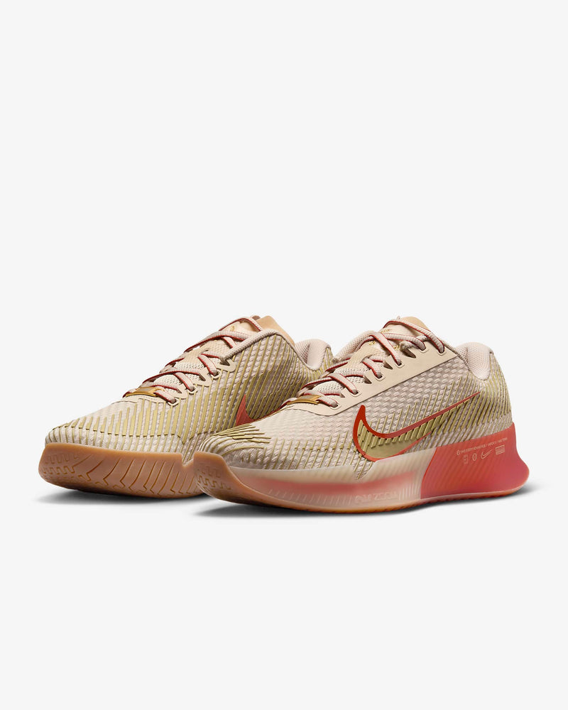 Women's Air Zoom Vapor 11 Premium Tennis Shoes in Sanddrift/Metallic Gold-Rust Factor