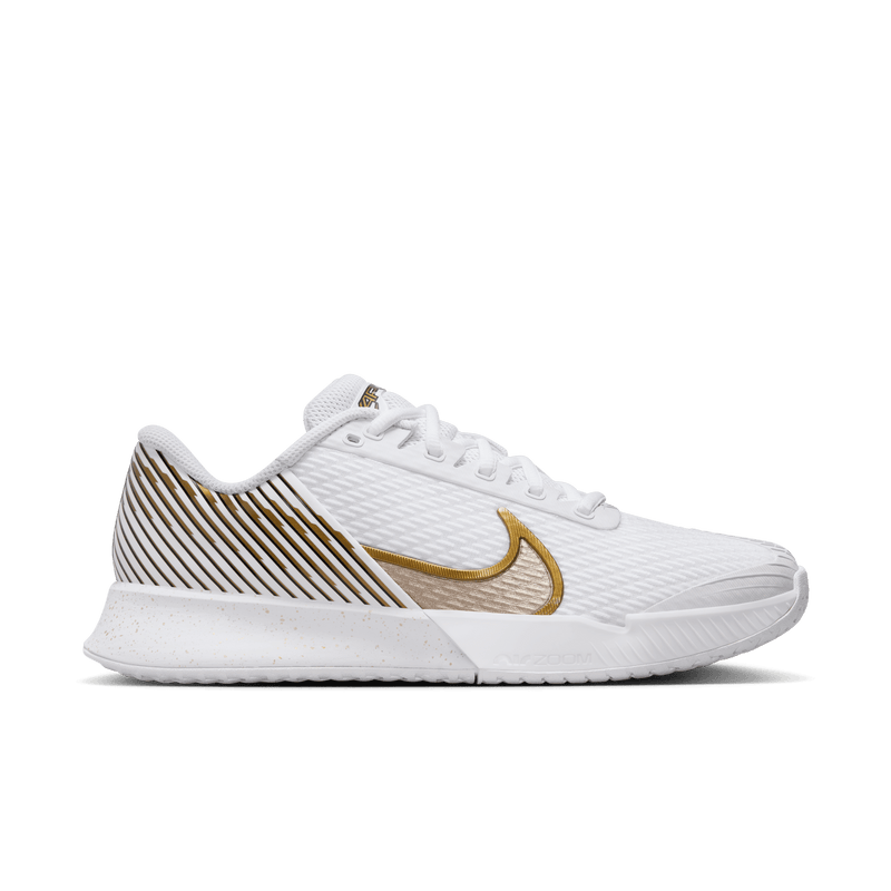 Women's Air Zoom Vapor Pro 2 WMB Shoes in White/Mtlc Gold Grain-Grand Purple