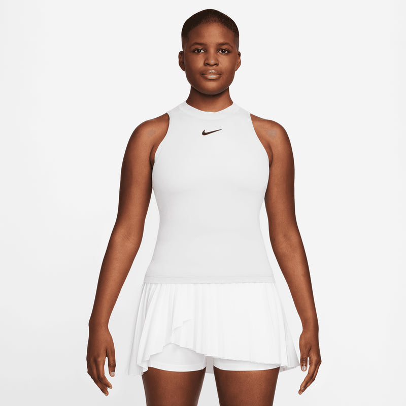 Women's Court Advantage Tank Top in White/White/Black