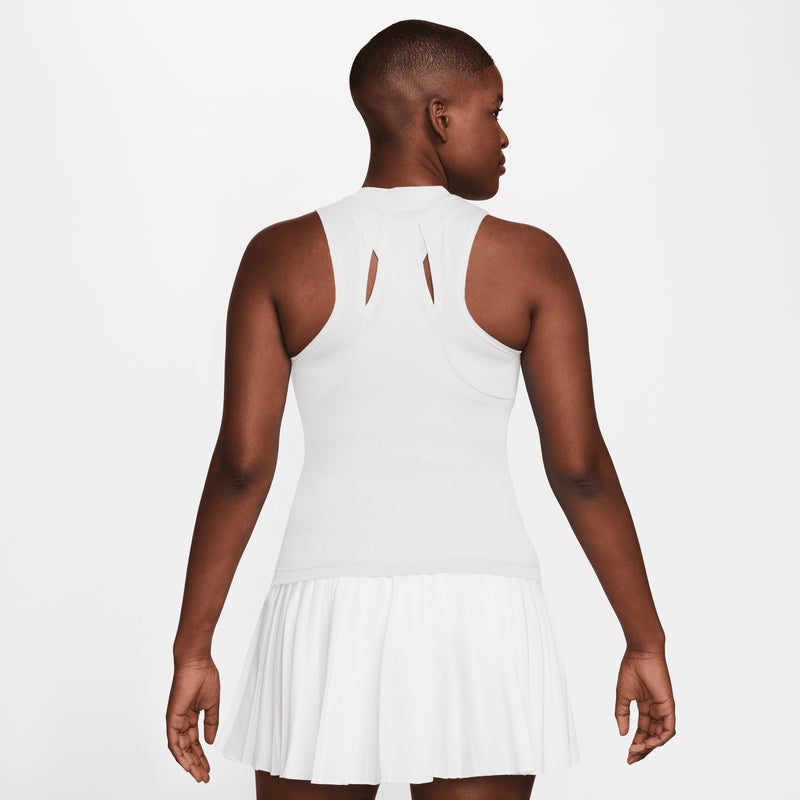 Women's Court Advantage Tank Top in White/White/Black