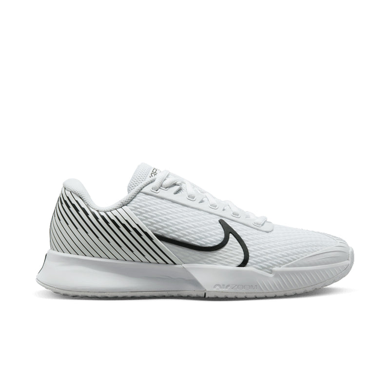 Women's Court Air Zoom Vapor Pro 2 Shoes in White/Black-Pure Platinum