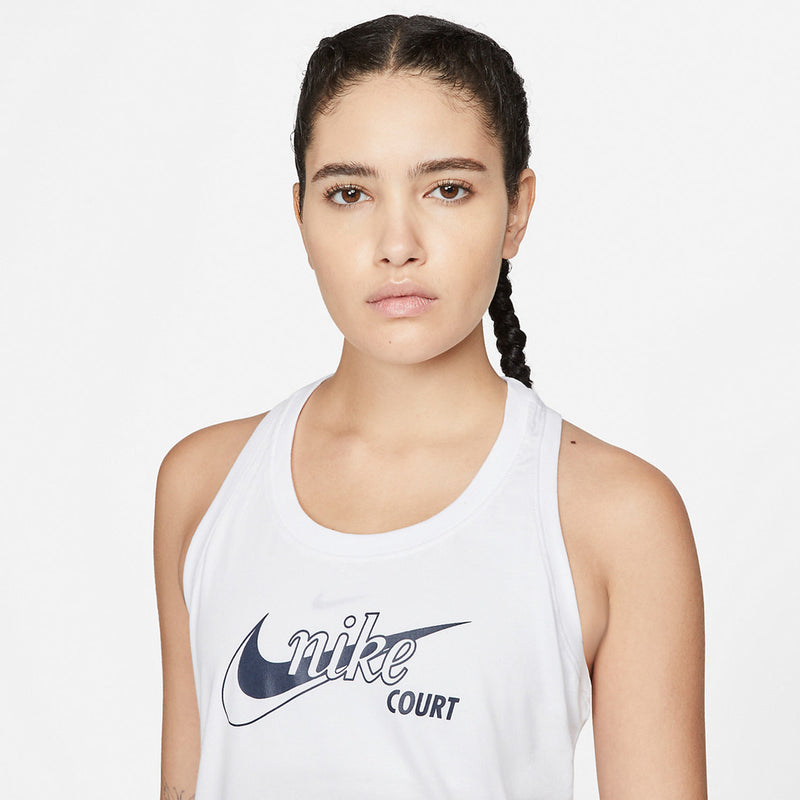 Women's Court Dri-Fit Tank Swoosh Tennis (White)