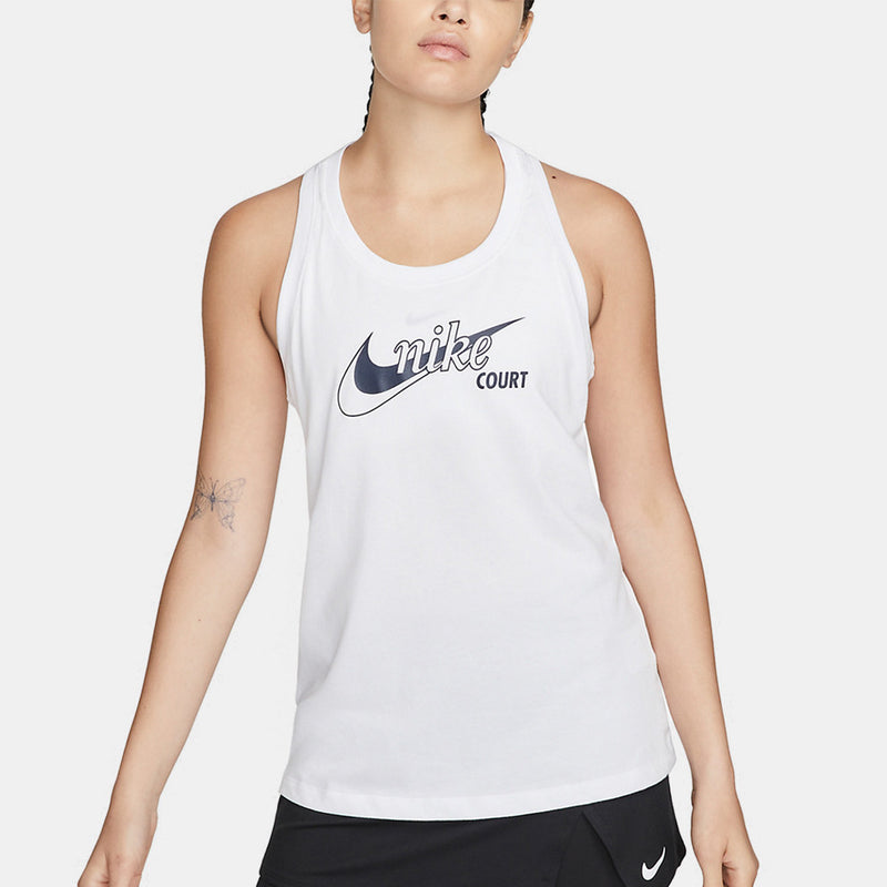 Women's Court Dri-Fit Tank Swoosh Tennis (White)