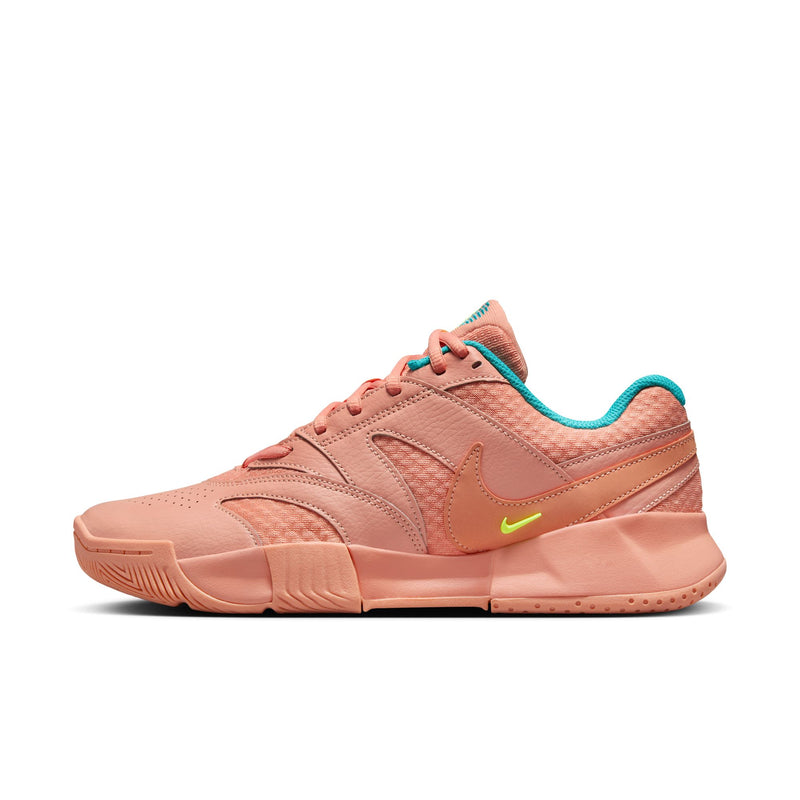 Women's Court Lite 4 Hard Court Tennis Shoes in Apricot Agate/Volt-Dusty Cactus