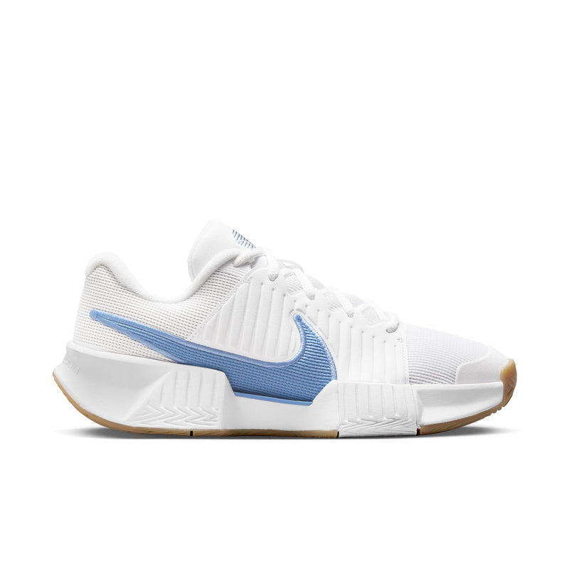 Women's GP Challenge Pro Hard Court Shoes in White/Light Blue-Sail-Gum Light Brown