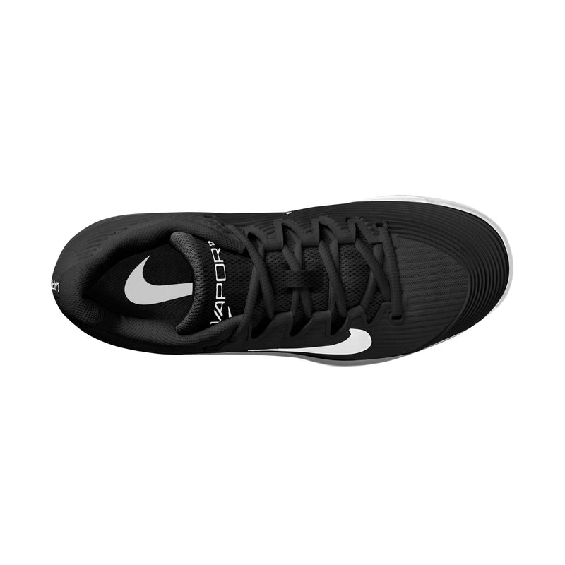 Women's Vapor 12 Clay Court Tennis Shoes in Black/White-Dk Smoke Grey