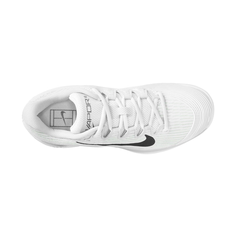 Women's Vapor 12 Hard Court Tennis Shoes in White/Black-Summit White