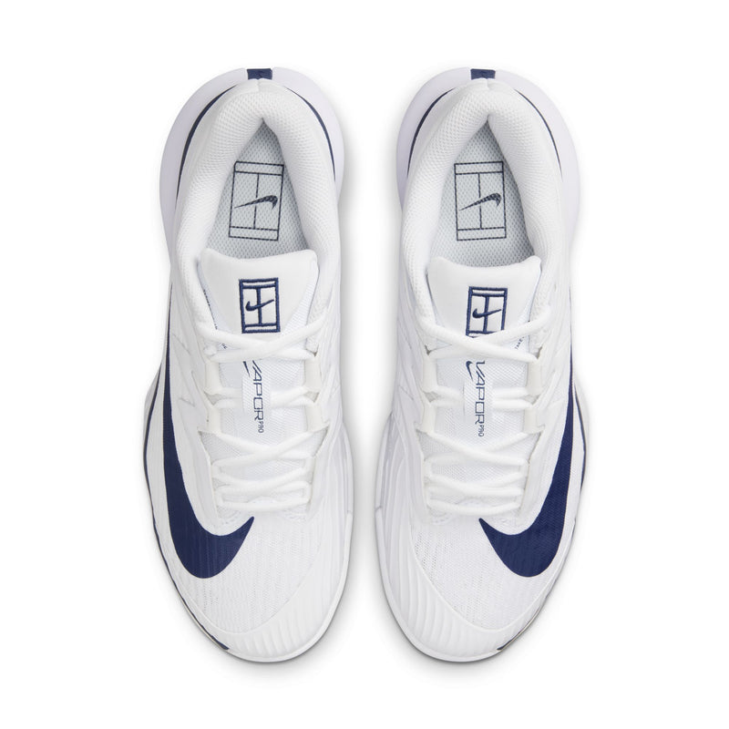 Women's Vapor Pro 3 Premium Hard Court Tennis Shoes in White/Midnight Navy