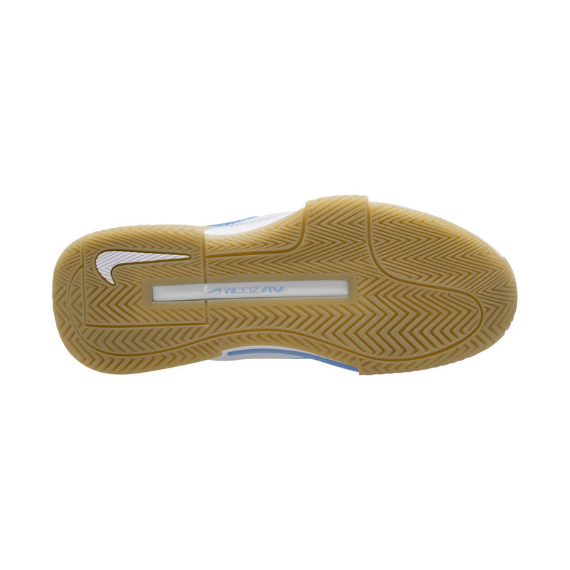 Women's Zoom GP Challenge 1 Tennis Shoes in White/Light Blue-Sail-Gum Light Brown