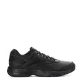 Black women's athletic sneaker with lace-up front and textured rubber sole