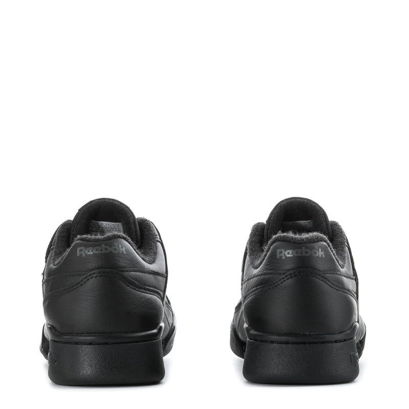 Black sneaker heel with Reebok logo on back