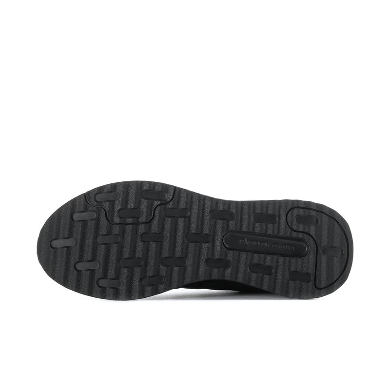 Mens black rubber outsole with deep traction tread for running