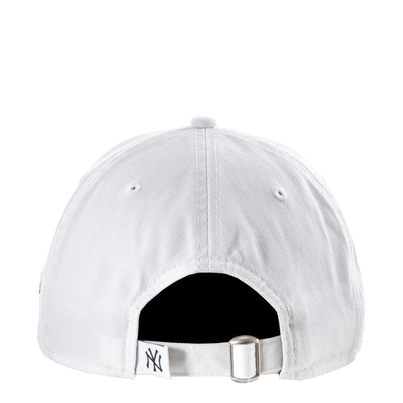 White baseball cap with adjustable back strap and NY logo