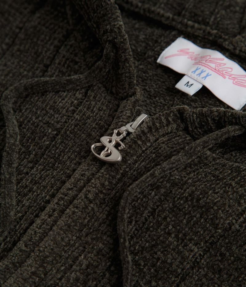Yardsale Phantasy Chenille Hoodie in Green