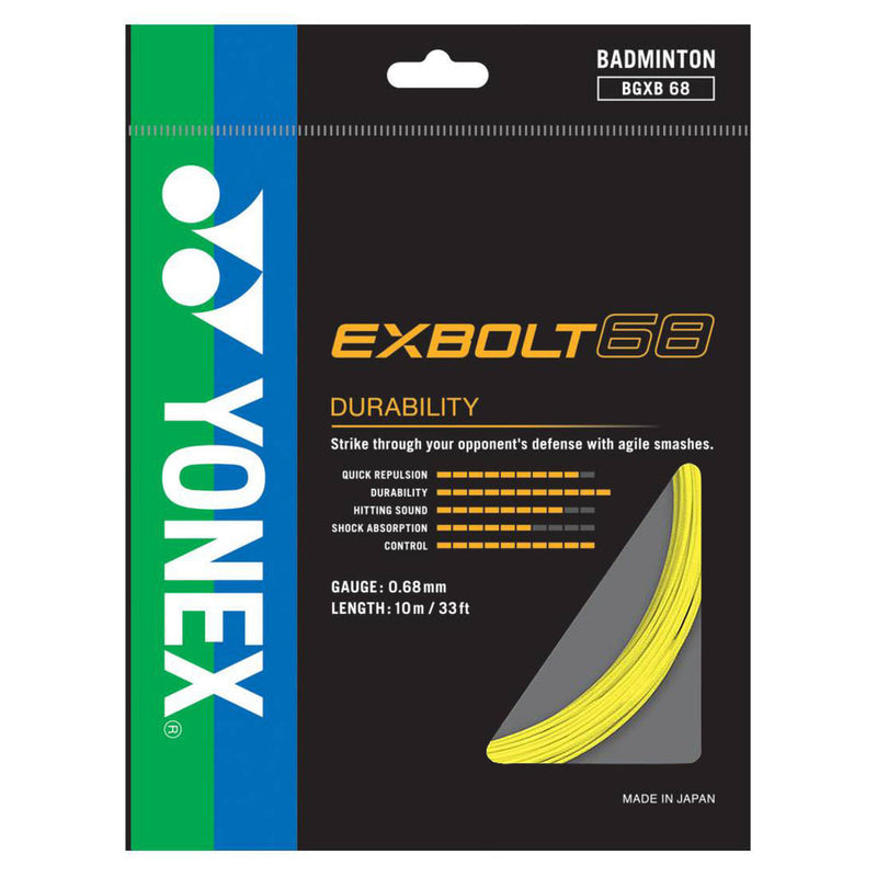 Yonex BG Exbolt 68 Badminton String (Select Color)
