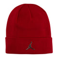 Youth red cuff beanie with Jumpman logo