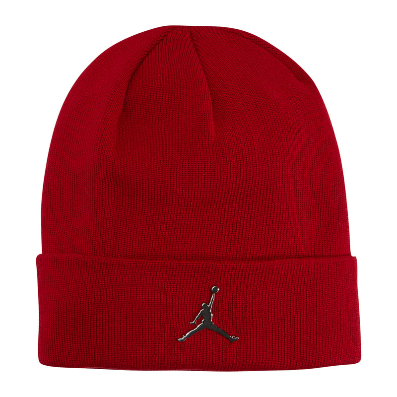 Youth red cuff beanie with Jumpman logo