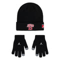 Black beanie with JORDAN 23 graphic and matching gloves with white Jumpman